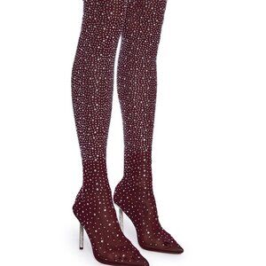 " RESTLESS RHINESTONES " SOCK HEELED BOOTS PUBLIC DESIRE( BRAND NEW !!!!!